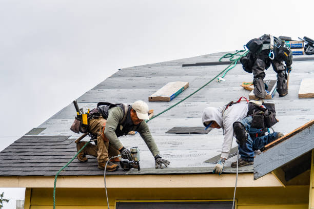 Professional Gutter Installation technician working in Wyandotte, MI
